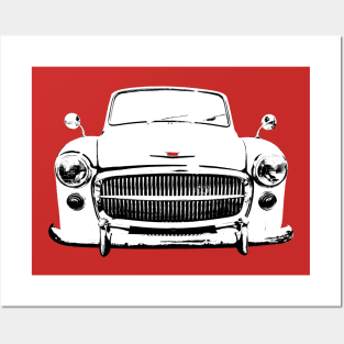 Hillman Minx Mk VIII 1950s classic car black/white Posters and Art